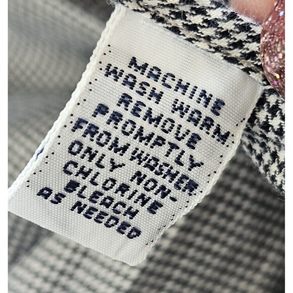 Polo Ralph Lauren Marlowe Cotton Button Down Houndstooth Long Sleeve Large - Picture 8 of 9
